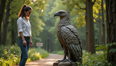 sentier sculpture animalière